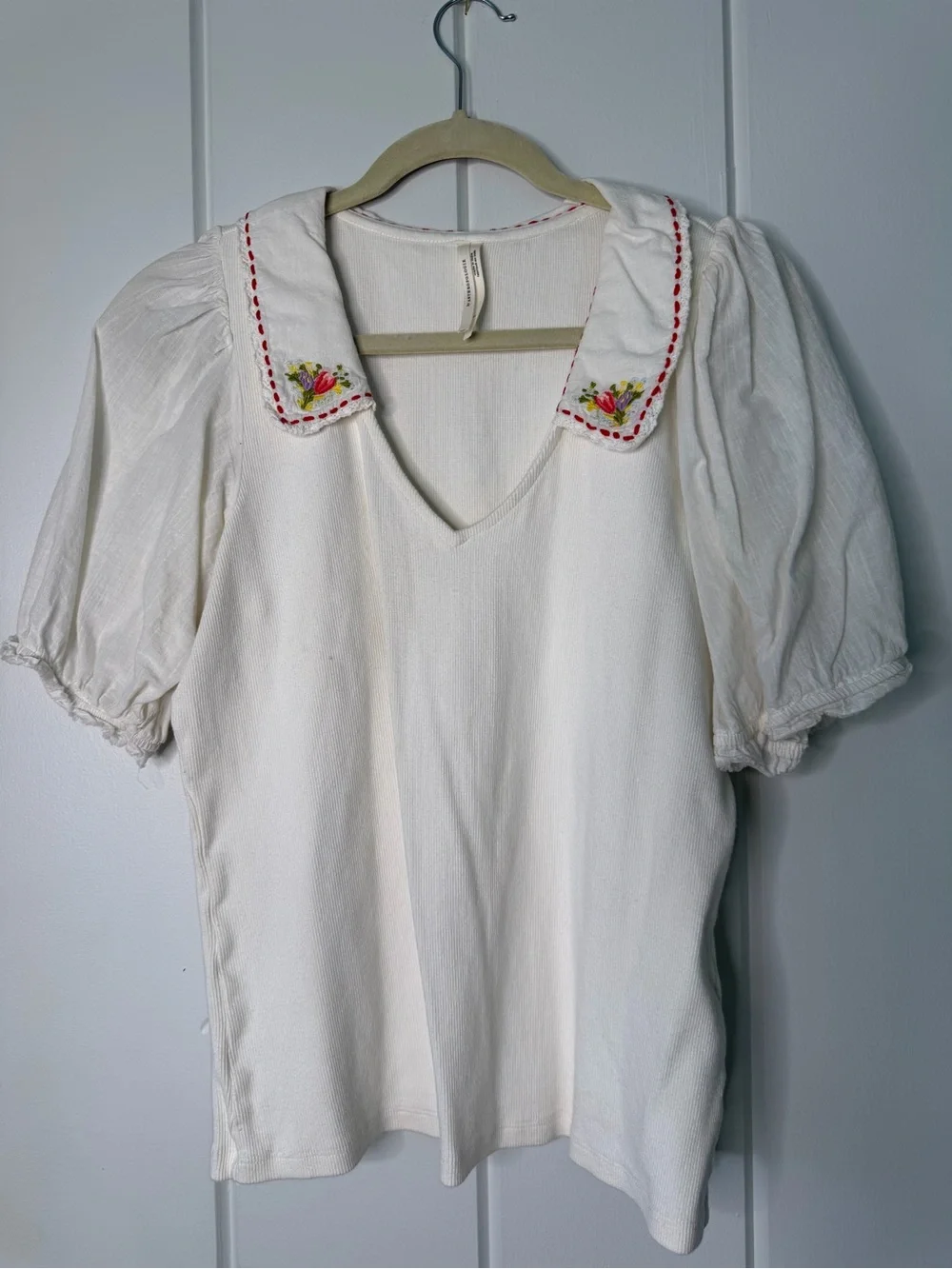 Anthropologie Short-Sleeve Collared Top